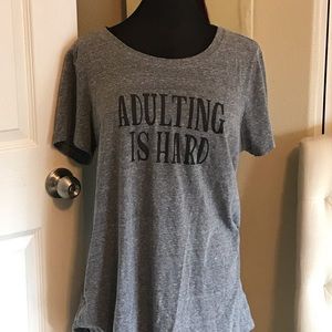 Torrid T-Shirt Adulting is HARD! Size 2